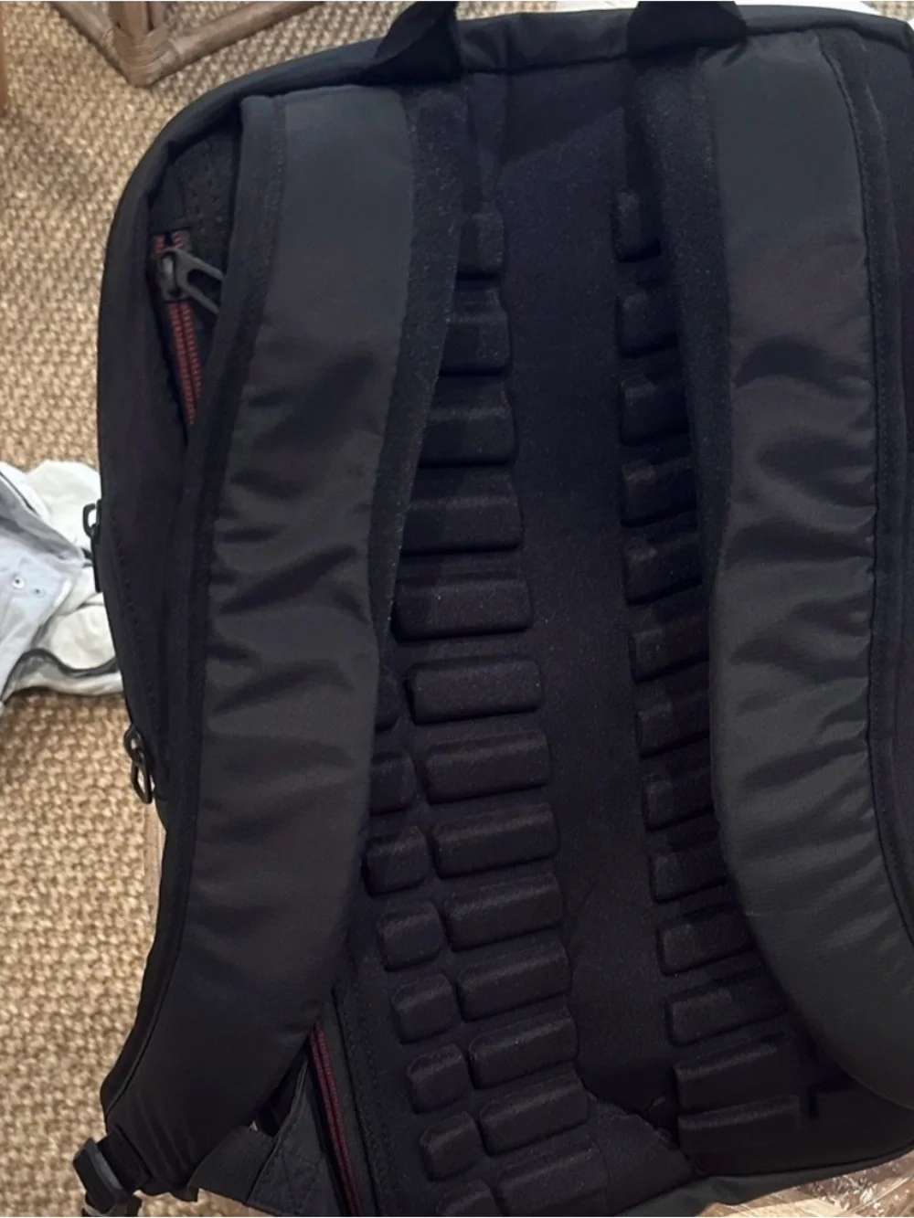 Scuderia Ferrari Black Nylon Backpack with Shield Logo